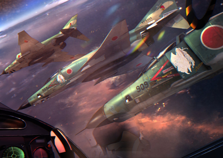 aircraft, airplane, airplane_interior, cockpit, commentary_request, external_fuel_tank, f-4_phantom_ii, helmet