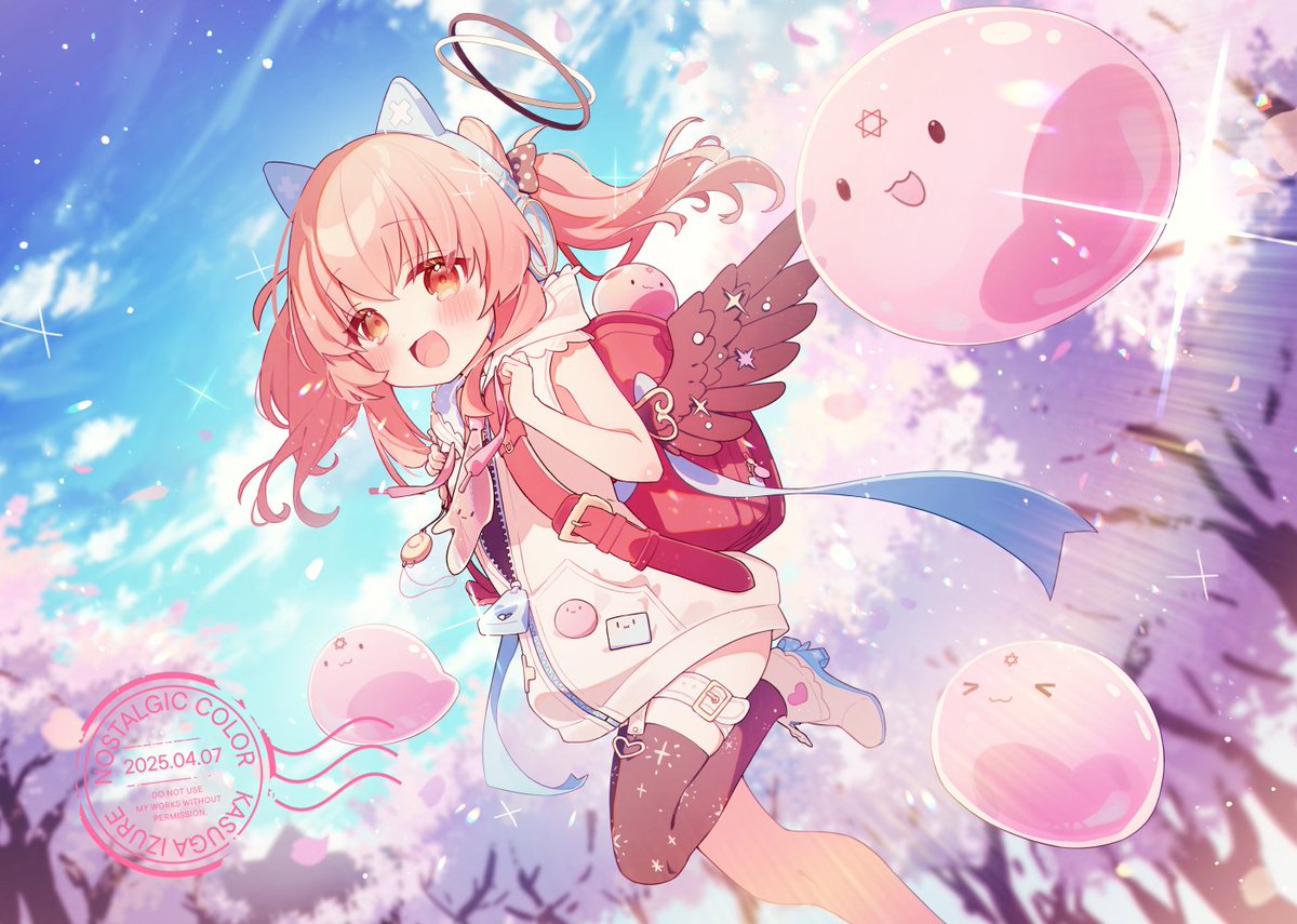 >_<, 1girl, :3, animal_ear_headphones, animal_ears, backpack, bag, black_halo