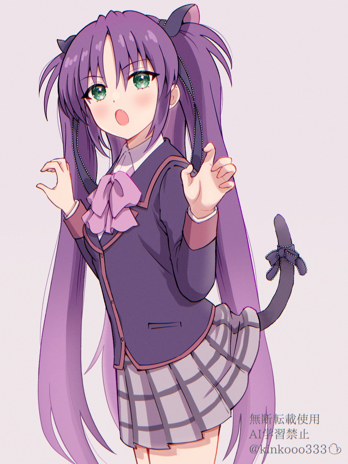 1girl, :o, animal_ears, black_bow, black_jacket, black_ribbon, blush, bow