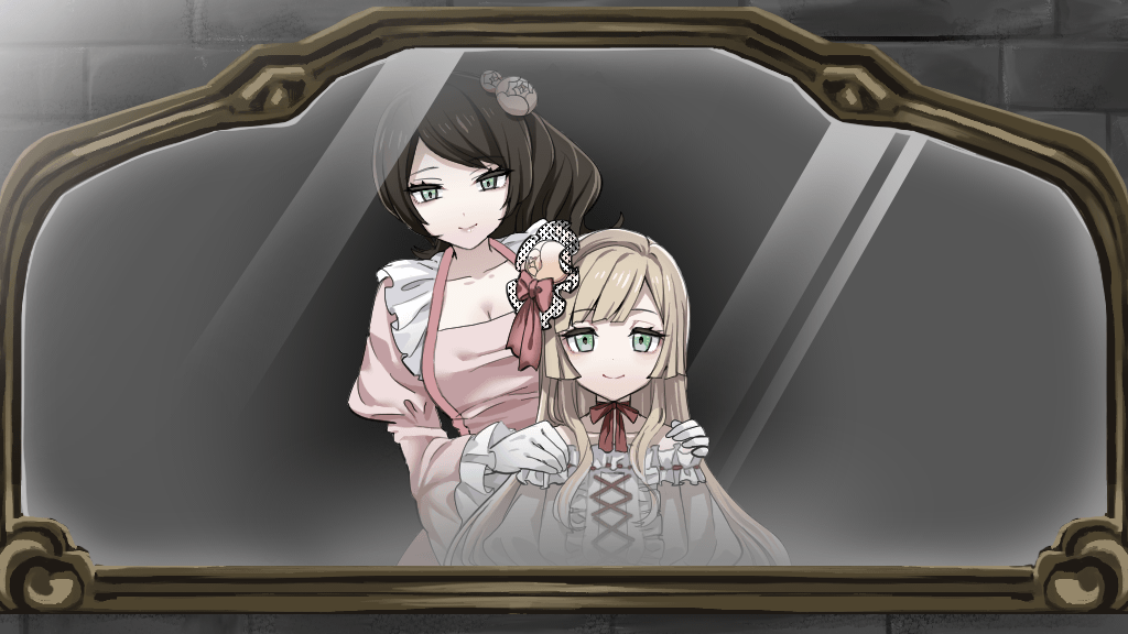 amber_(raison_d'etre), bare_shoulders, black_hair, blonde_hair, bow, breasts, c3_games, child