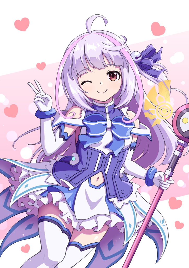 azure_striker_gunvolt, azure_striker_gunvolt_3, bell, blue_bow, blue_bowtie, bow, bowtie, elbow_gloves