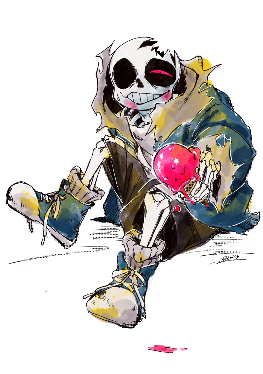 1boy, absurdres, alternate_universe, black_shorts, blue_shoes, gloves, grin, highres