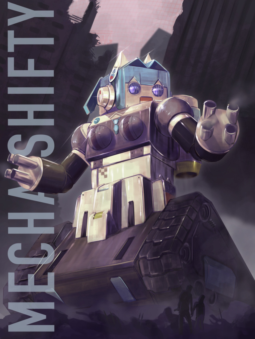 3others, blue_hair, caterpillar_tracks, character_name, goddess_of_victory:_nikke, gun, highres, li_han