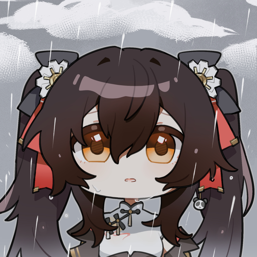 1girl, artist_request, black_ribbon, brown_eyes, brown_hair, chibi, chibi_only, chinese_clothes
