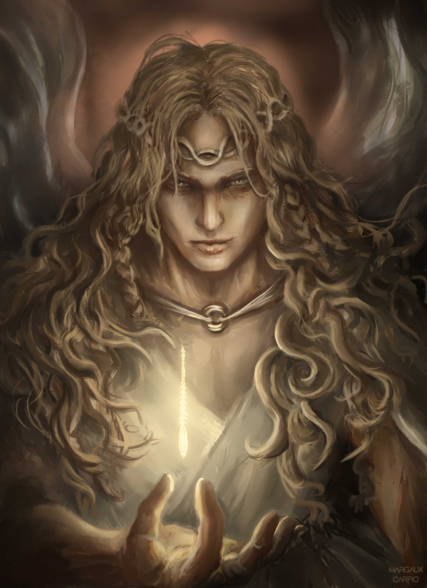 1boy, absurdres, artist_name, blonde_hair, braid, circlet, elden_ring, elden_ring:_shadow_of_the_erdtree