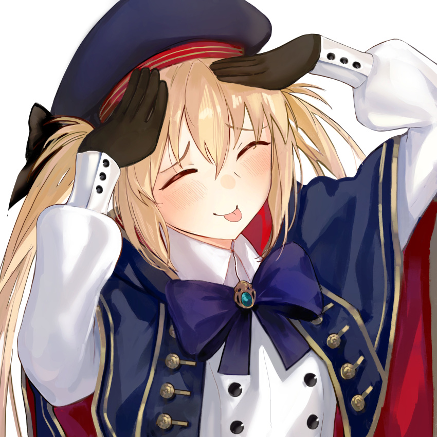 1girl, absurdres, ah_eto..._bleh_(meme), artoria_caster_(fate), artoria_caster_(second_ascension)_(fate), artoria_pendragon_(fate), black_bow, black_gloves