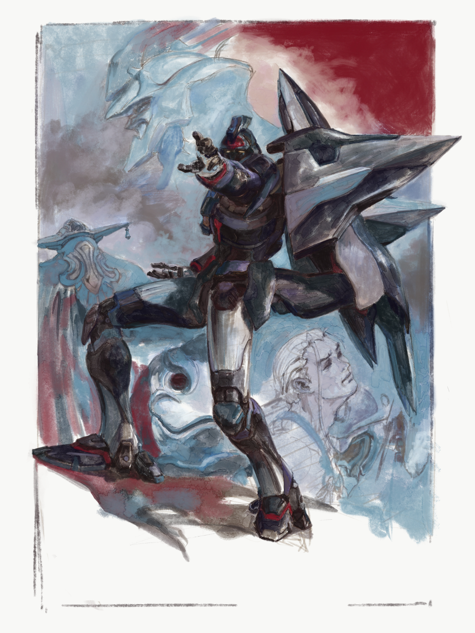 3boys, border, commentary_request, fei_fong_wong, fighting_stance, grahf, highres, kosibahara
