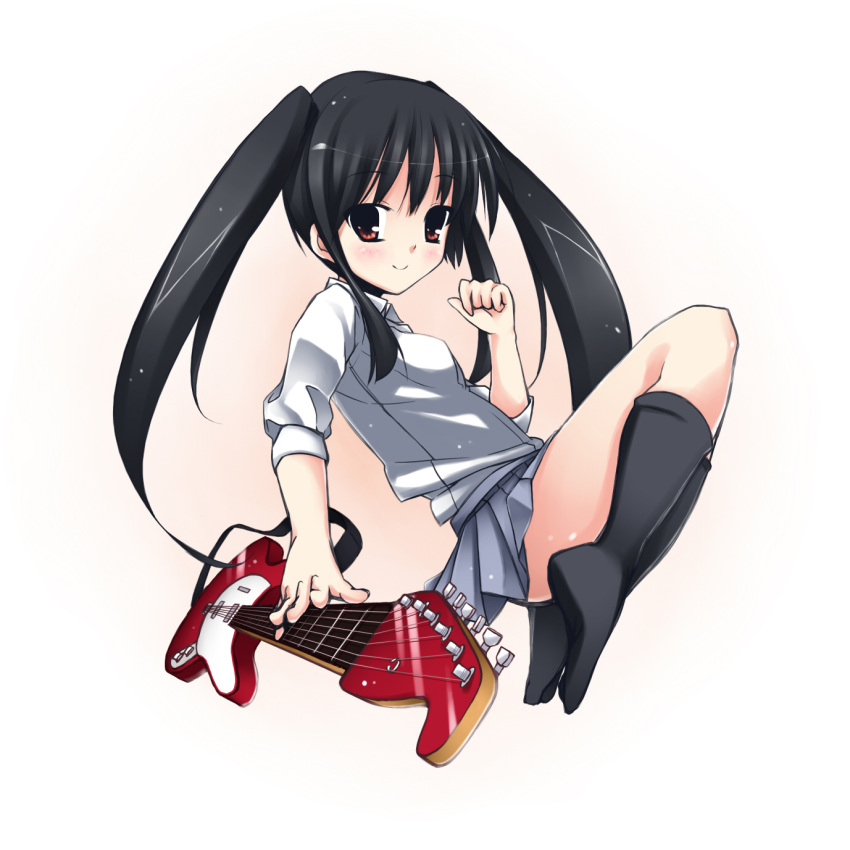 foreshortening, guitar, highres, ikuya@, instrument, k-on!, long_hair, nakano_azusa