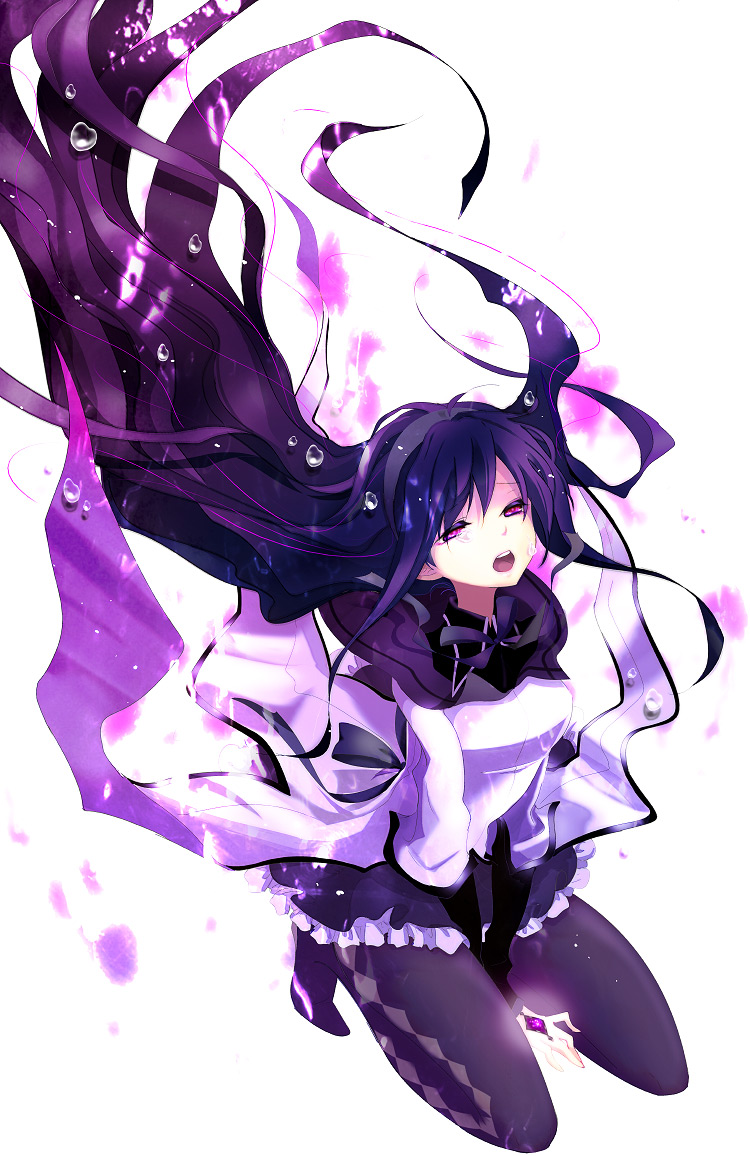 akemi_homura, bad_id, black_hair, dress, long_hair, magical_girl, mahou_shoujo_madoka_magica, mochida_(annie)