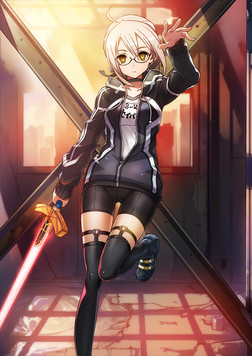 1girl, ahoge, arm_at_side, arm_up, artoria_pendragon_(fate), bike_shorts, black-framed_eyewear, black_boots