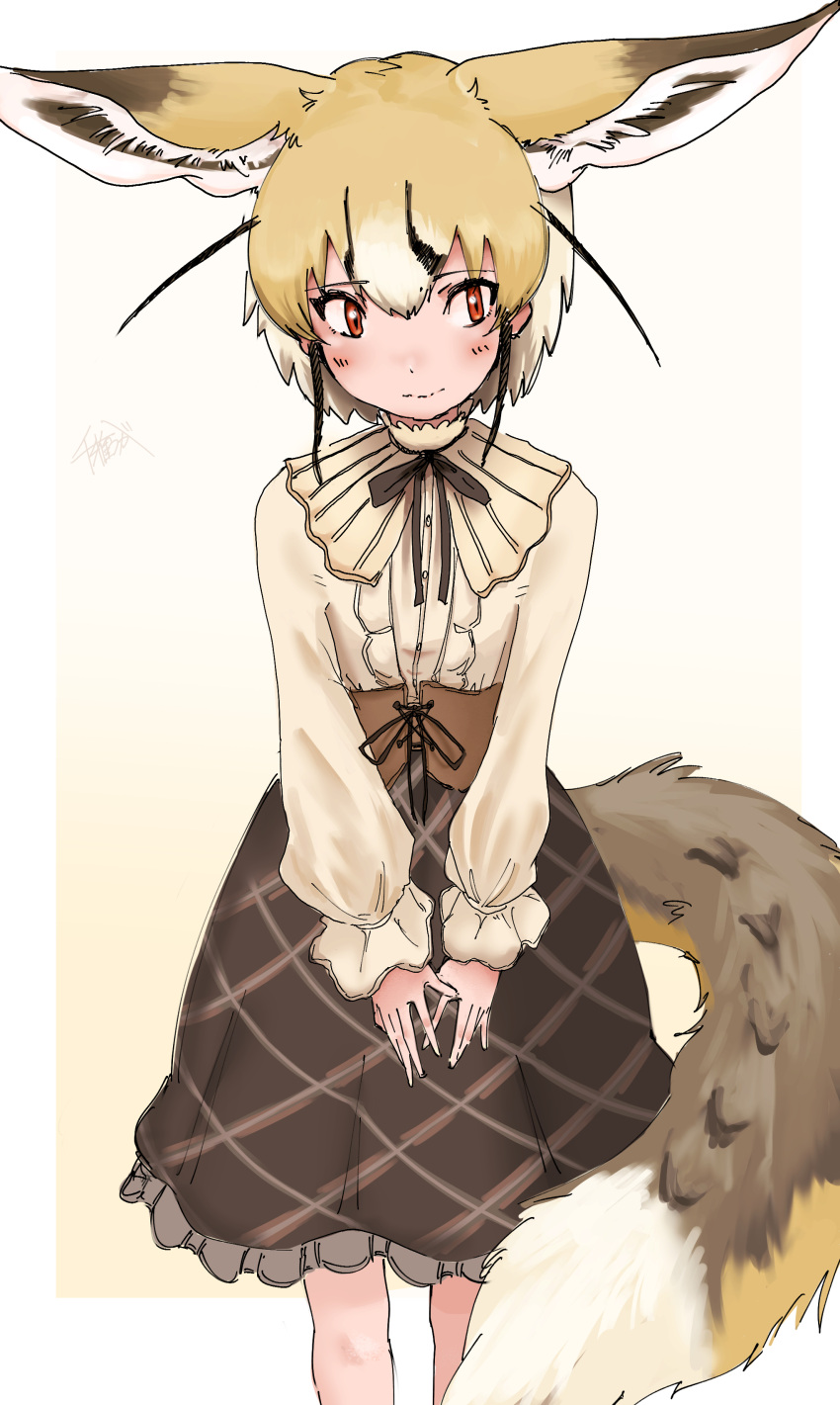 1girl, absurdres, alternate_costume, animal_ears, blonde_hair, blush, bow, bowtie