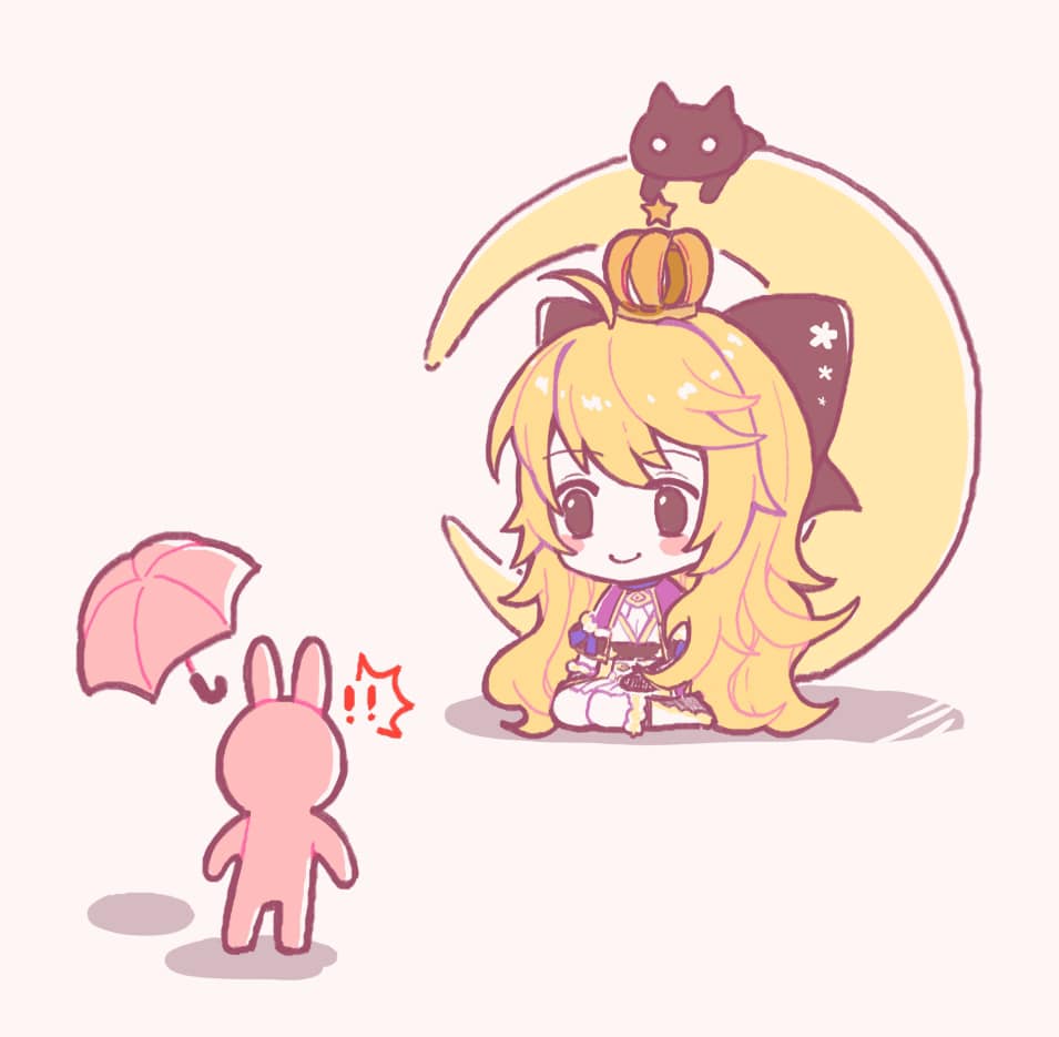 !, !!, 1girl, arch_mage_(ragnarok_online), black_bow, black_cat, black_eyes, blonde_hair