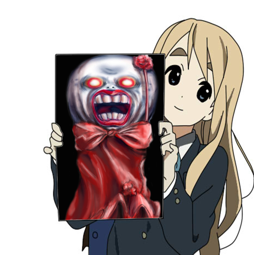 collaboration, highres, iga, k-on!, kotobuki_tsumugi, picture, self-portrait, shisen_(sisenn)