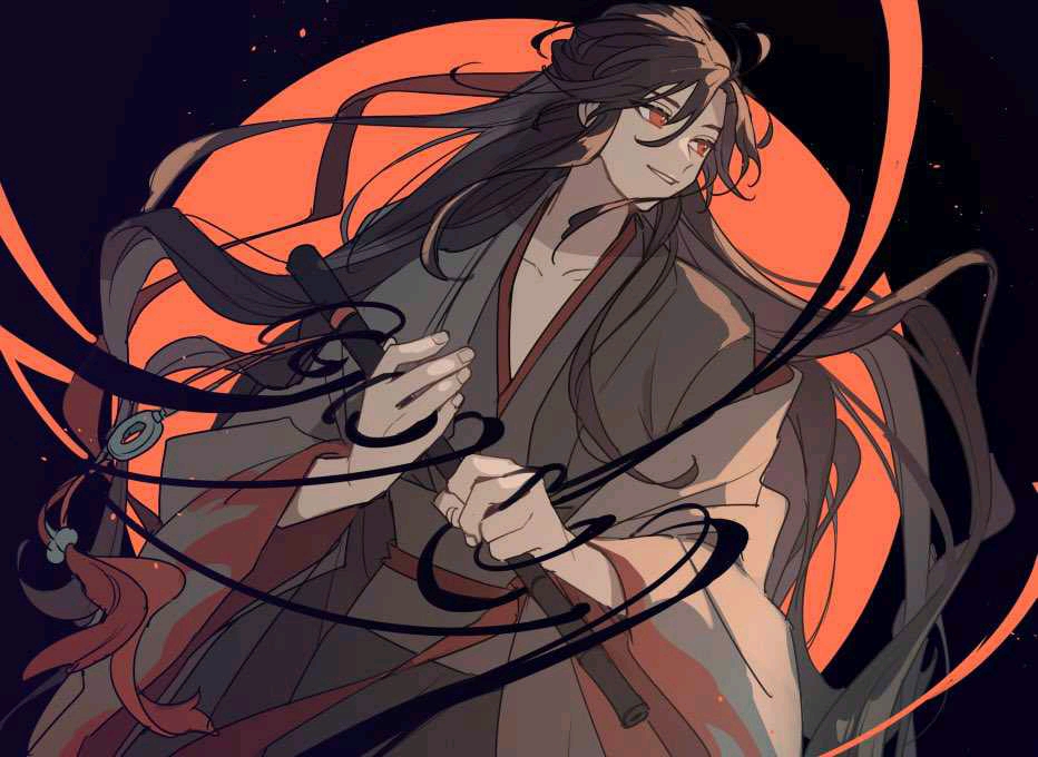 1boy, black_background, black_hair, black_hanfu, chinese_clothes, coat, collarbone, flute