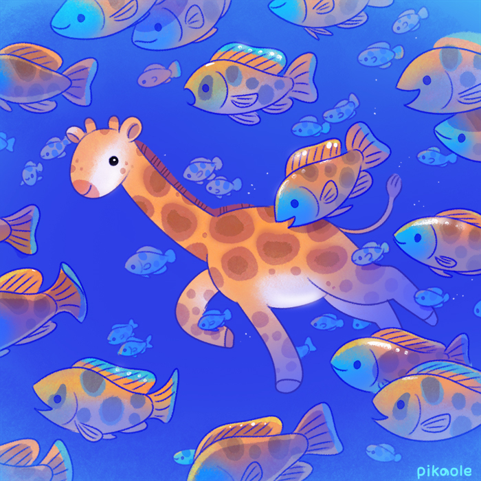 air_bubble, animal, animal_focus, artist_name, bubble, closed_mouth, commentary_request, fish