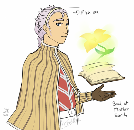 1boy, book, brown_cape, brown_gloves, cape, chasewalk, closed_mouth, commentary, english_commentary, english_text, expressionless, floating, floating_book, floating_object, gloves, grey_background, grey_hair, hairband, long_sleeves, looking_at_viewer, male_focus, open_book, ragnarok_online, red_shirt, sage_(ragnarok_online), shirt, simple_background, solo, striped_cape, upper_body, yellow_hairband
