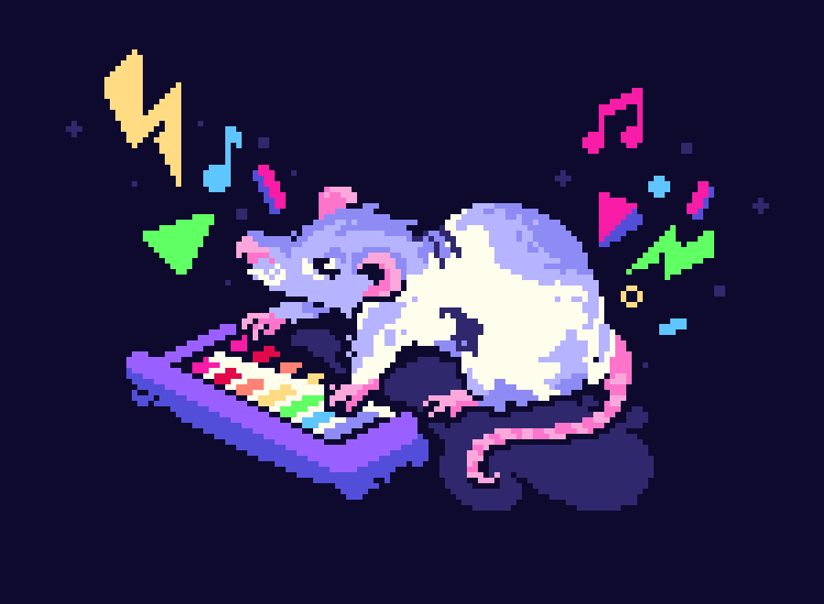 astrawitch, beamed_eighth_notes, instrument, lightning_bolt_symbol, meme, mouse_(animal), musical_note, neil_banging_out_the_tunes_(meme)