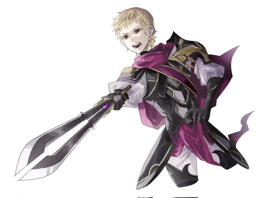 1boy, armor, black_armor, blonde_hair, fire_emblem, fire_emblem_fates, highres, kataagetokage