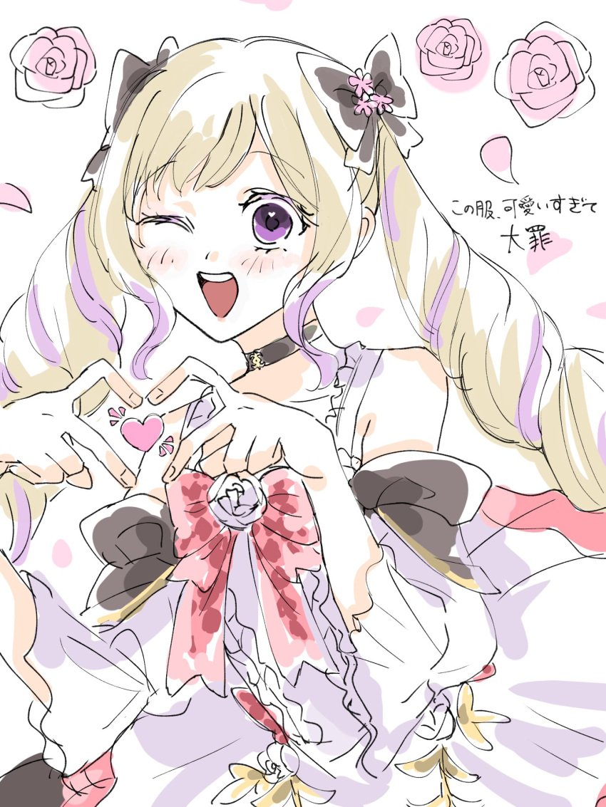 1girl, alternate_costume, black_bow, blonde_hair, bow, drill_hair, elise_(fire_emblem), fire_emblem