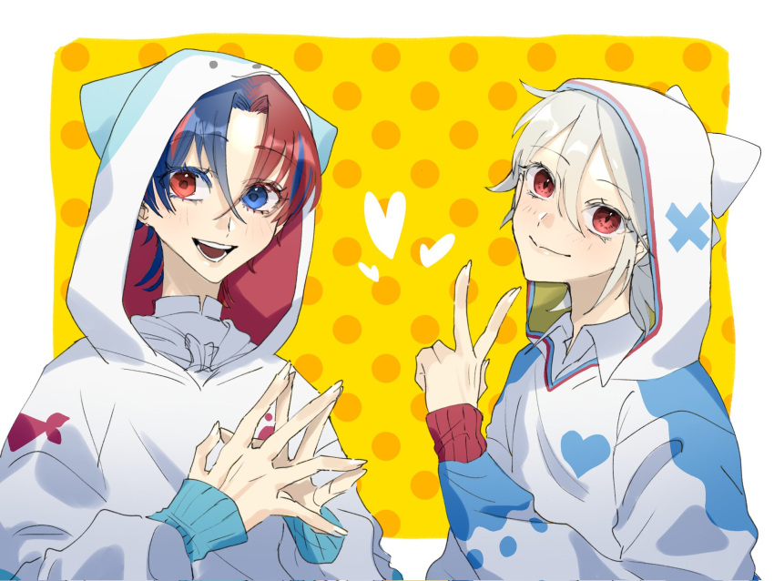 2boys, alear_(fire_emblem), alear_(male)_(fire_emblem), blue_eyes, blue_hair, corrin_(fire_emblem), corrin_(male)_(fire_emblem), crossed_bangs