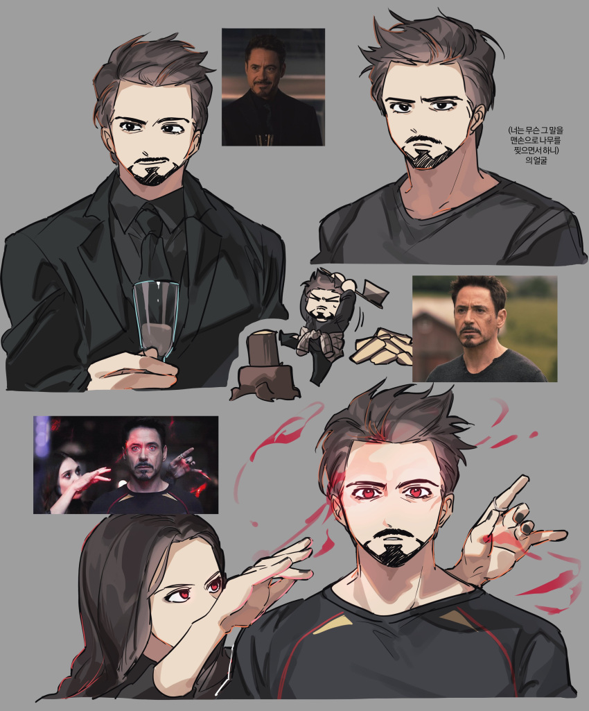 >_<, 1boy, 1girl, absurdres, alcohol, animification, arms_up, avengers:_age_of_ultron