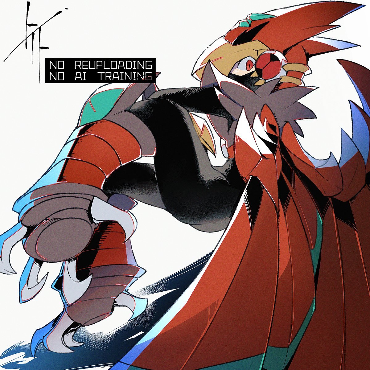 1boy, black_bodysuit, bodysuit, brown_armor, brown_wings, falzar_(mega_man), full_body, highres