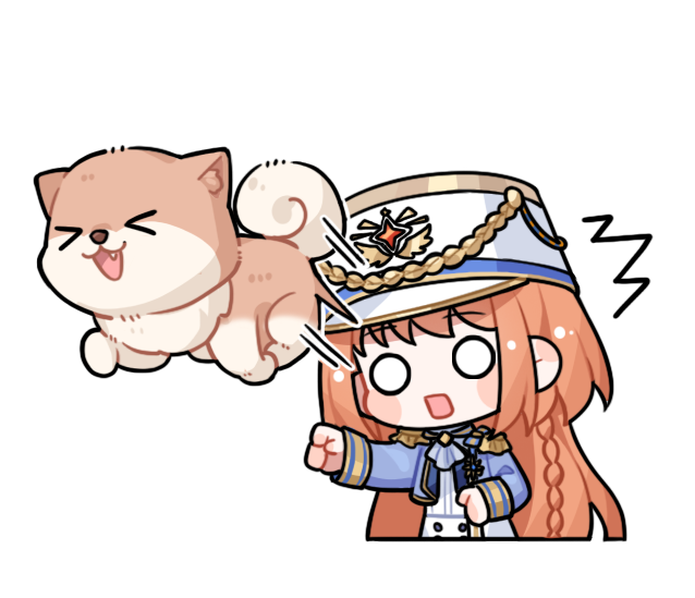 >_<, 1girl, ^^^, artist_request, ascot, blue_ascot, blue_coat, blush_stickers