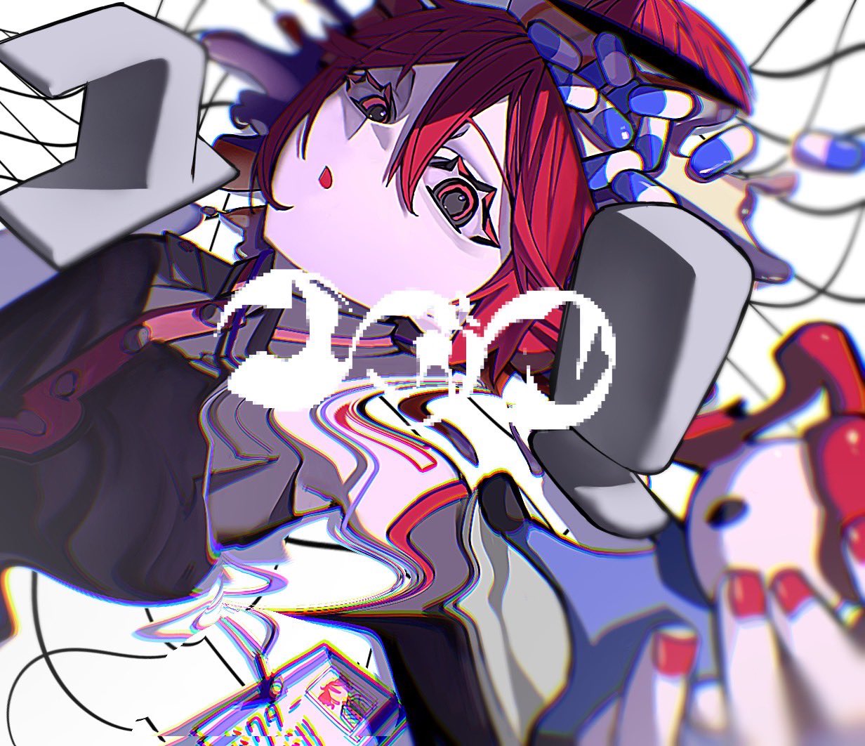 1girl, bare_shoulders, black_shirt, black_sleeves, collared_shirt, detached_sleeves, drill_hair, hair_between_eyes
