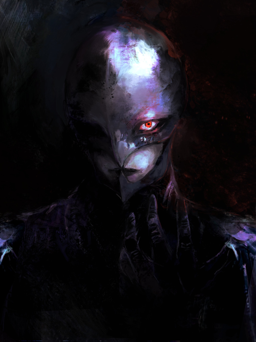 1boy, absurdres, armor, berserk, black_background, black_helm, black_lips, closed_mouth