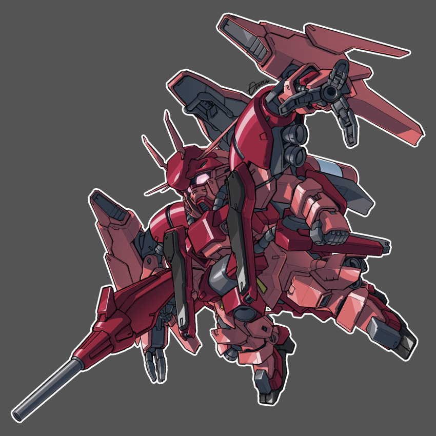 beam_rifle, byalant_isolde, chibi, commentary, energy_gun, english_commentary, extra_arms, full_body