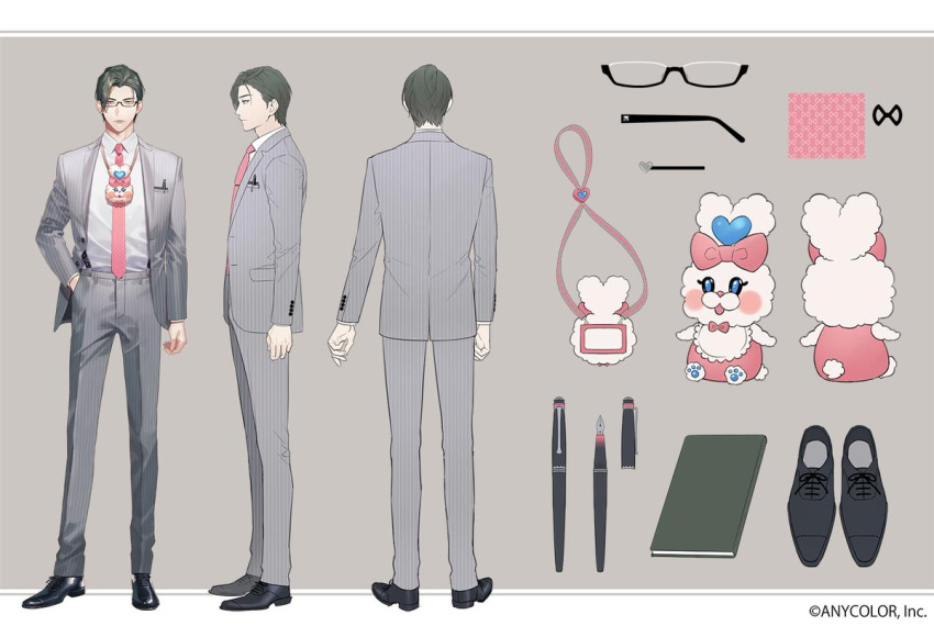 1boy, asymmetrical_bangs, black_hair, black_shoes, book, breast_pocket, closed_mouth, collared_shirt
