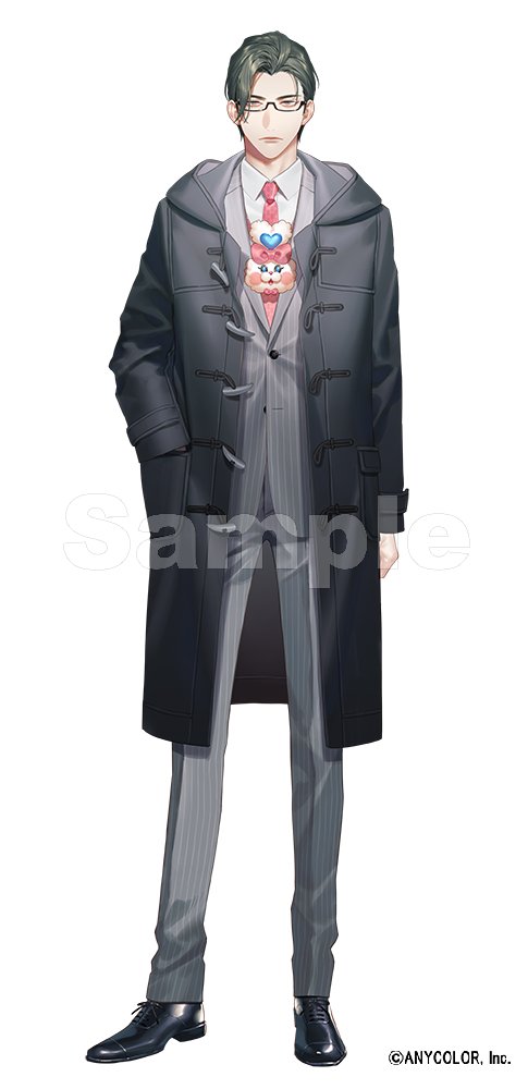 1boy, asymmetrical_bangs, black_coat, black_hair, black_shoes, closed_mouth, coat, collared_shirt