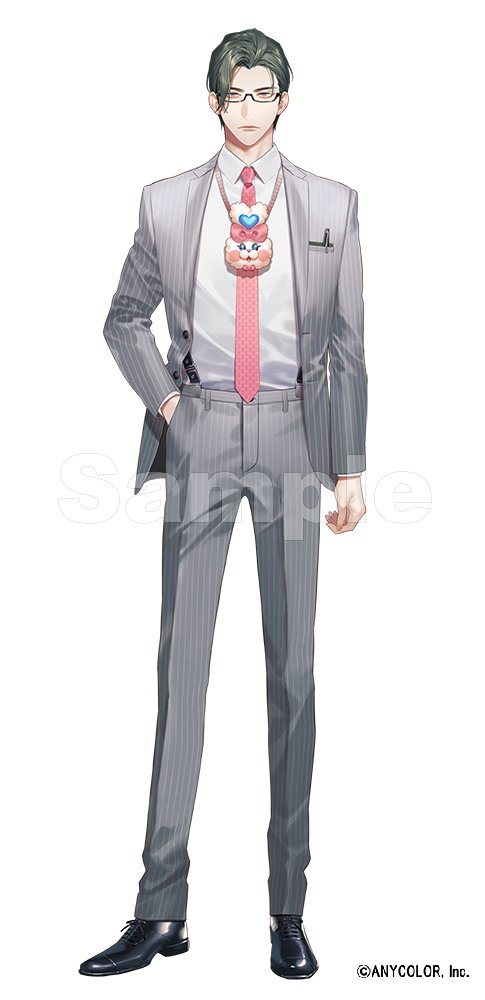 1boy, asymmetrical_bangs, black_hair, black_shoes, breast_pocket, closed_mouth, collared_shirt, commentary_request