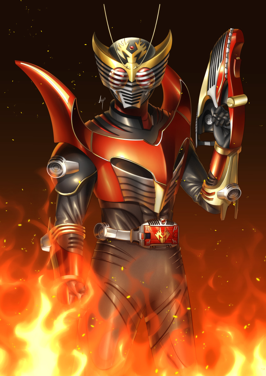 1boy, absurdres, advent_deck, armor, belt, bodysuit, commentary_request, dragon