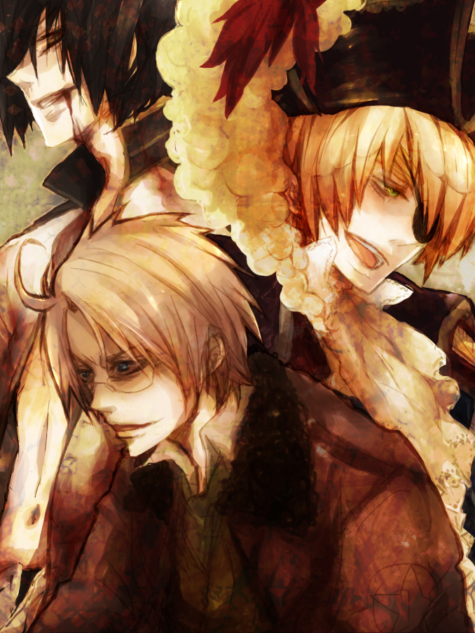 ahoge, america_(hetalia), axis_powers_hetalia, bambino, bambino5927, black_hair, blonde_hair, blood