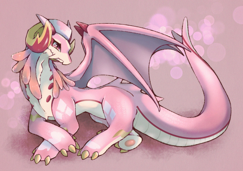1girl, claws, closed_mouth, dragon, dragon_girl, dragon_horns, dragon_tail, dragon_wings