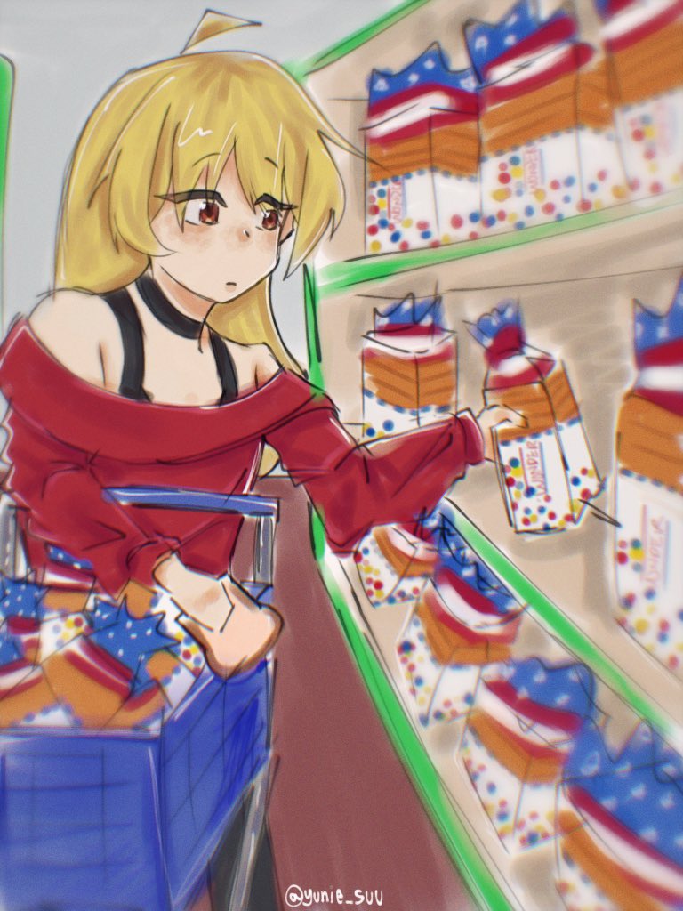 1girl, ahoge, bag, black_bow, black_bowtie, blonde_hair, bocchi_the_rock!, bow