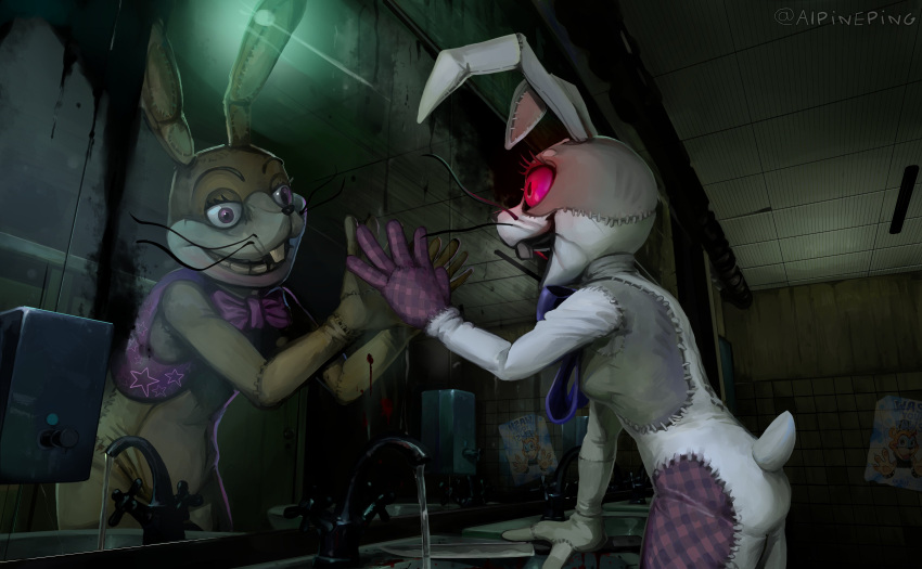 1boy, 1girl, :d, absurdres, alpineping, animal_costume, animal_ears, artist_name