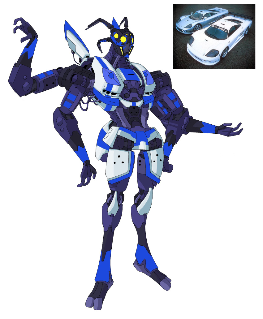 absurdres, car, deadend17j, english_commentary, extra_arms, extra_eyes, highres, jazz_(transformers)