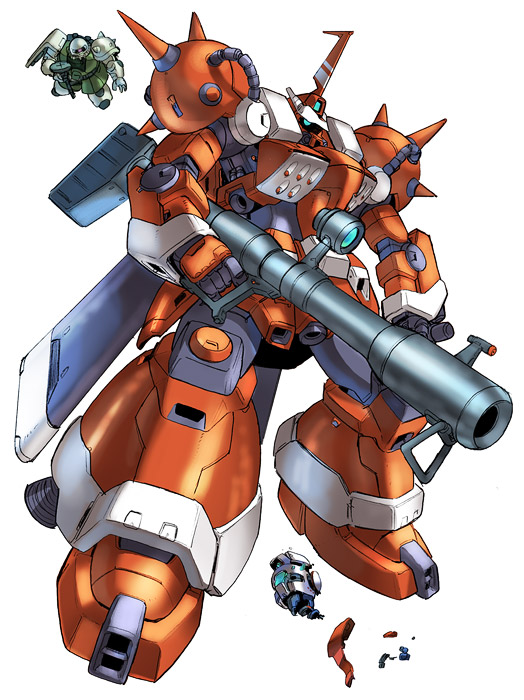 battle, bazooka_(gundam), cable, commentary_request, dolmel, funbolt, gundam, machinery
