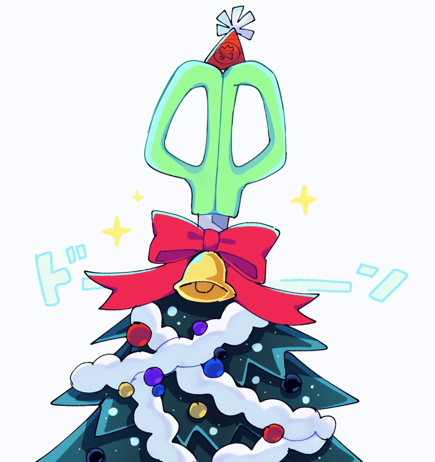 bell, bow, christmas, christmas_ornaments, christmas_tree, commentary_request, crest, hakutouyu