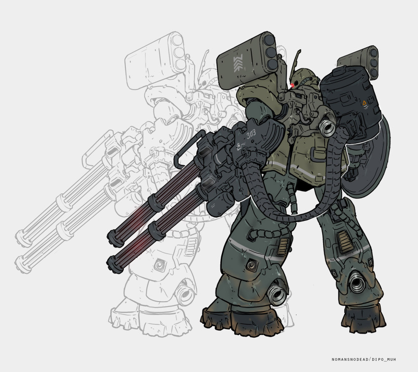 ammunition_belt, arm_shield, armor, artist_name, battle_damage, cable, commentary, cyclops