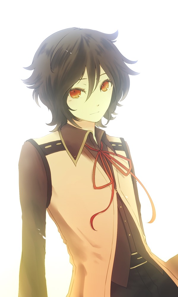 androgynous, black_hair, god_eater, god_eater_burst, male, orange_eyes, ren_(god_eater), ren_(god_eater_burst)