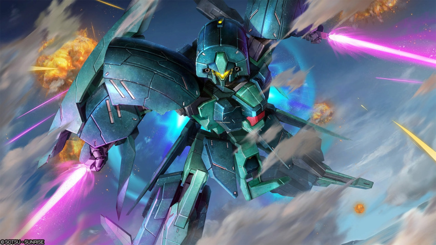 absurdres, anksha, artist_request, battle, clouds, cloudy_sky, copyright_logo, dual_wielding