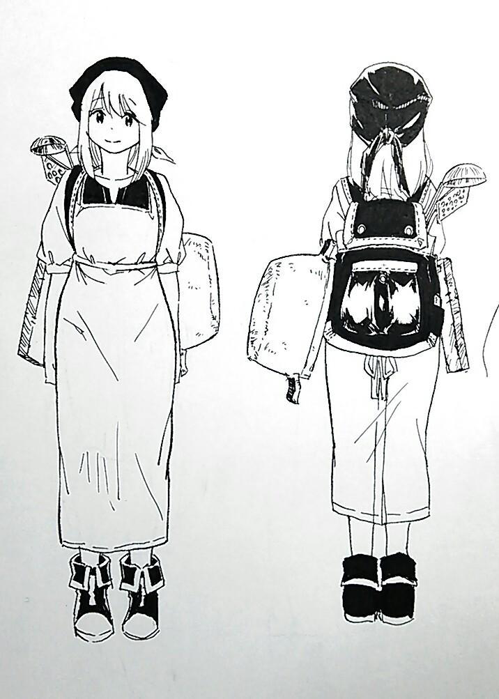 1girl, closed_mouth, cooking_pot, full_body, kazuki_satou, ladle, original, short_sleeves