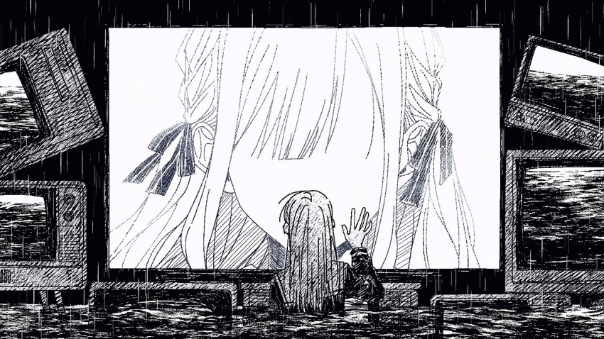 2girls, back, bang_dream!, bang_dream!_it's_mygo!!!!!, braid, crt, faceless, faceless_female