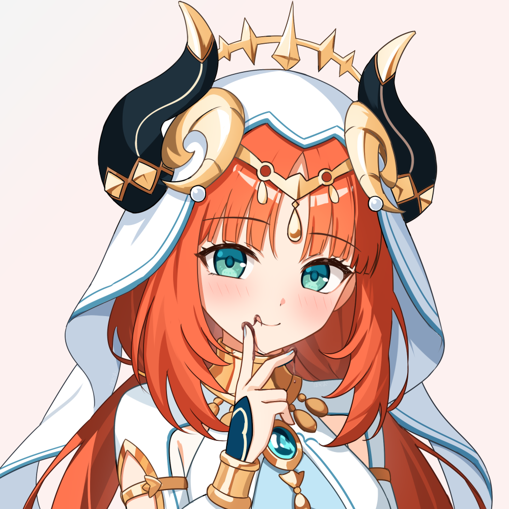 1girl, blue_brooch, blush, brooch, chocolate, closed_mouth, commentary, fake_horns
