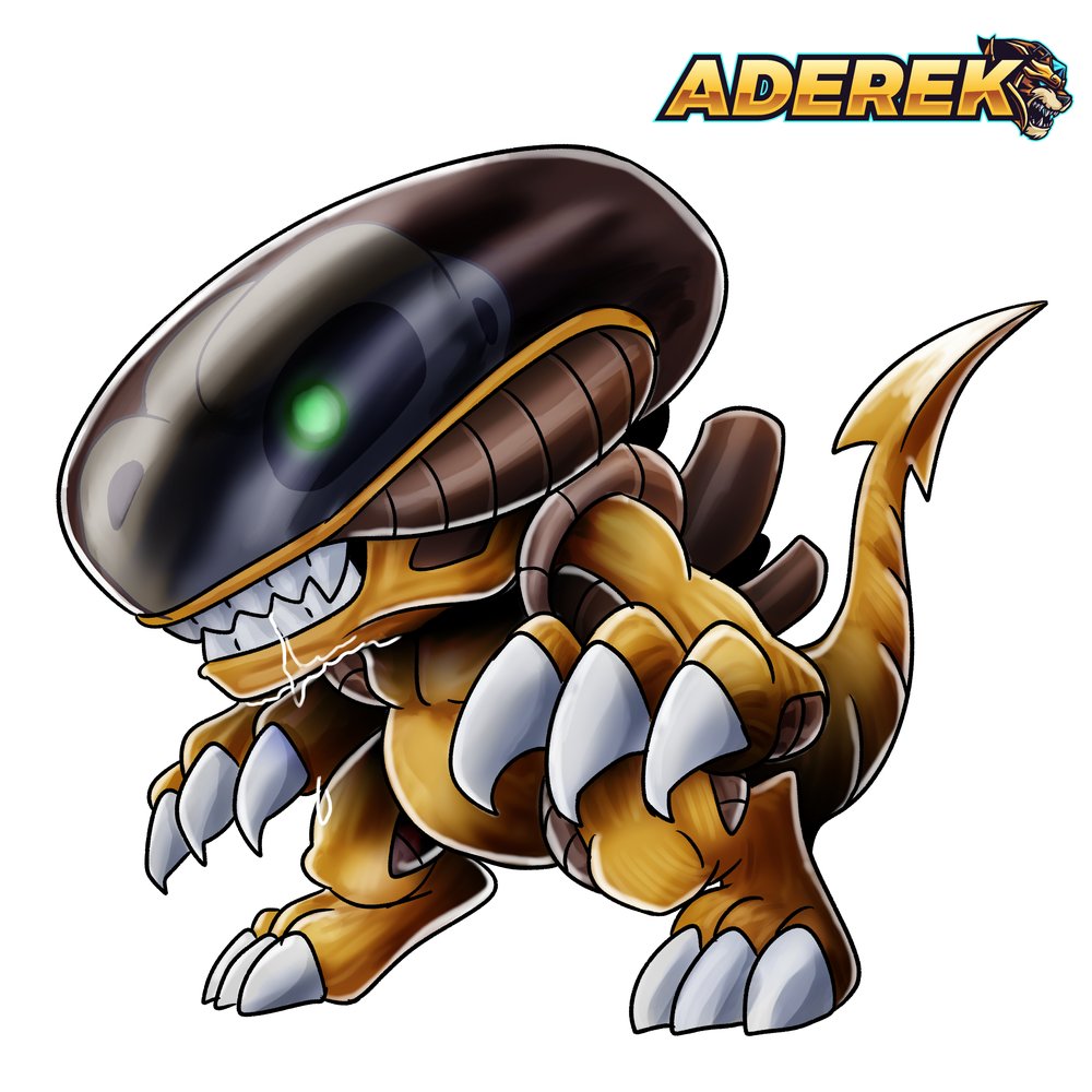 aderek, alien, alien_(movie), crossover, digimon