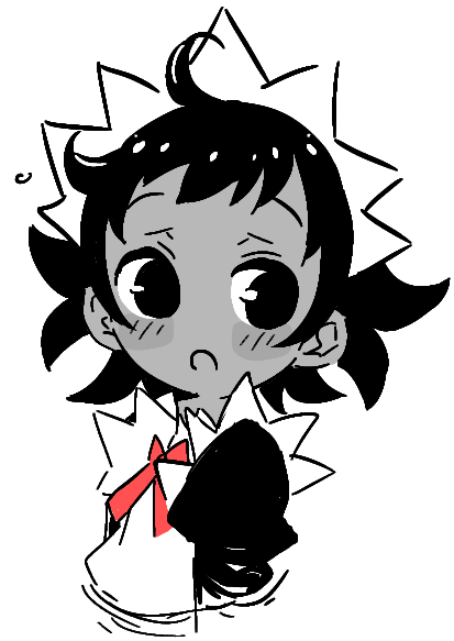 1girl, :o, black_eyes, black_hair, elena_(the_voynich_hotel), maid, otaichiichi, solo