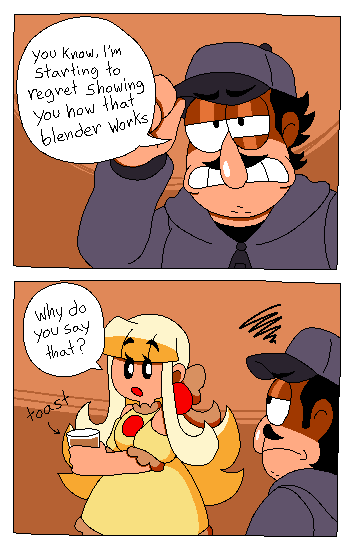 1boy, 1girl, angry, black_eyes, black_hair, black_hat, black_hoodie, blonde_hair